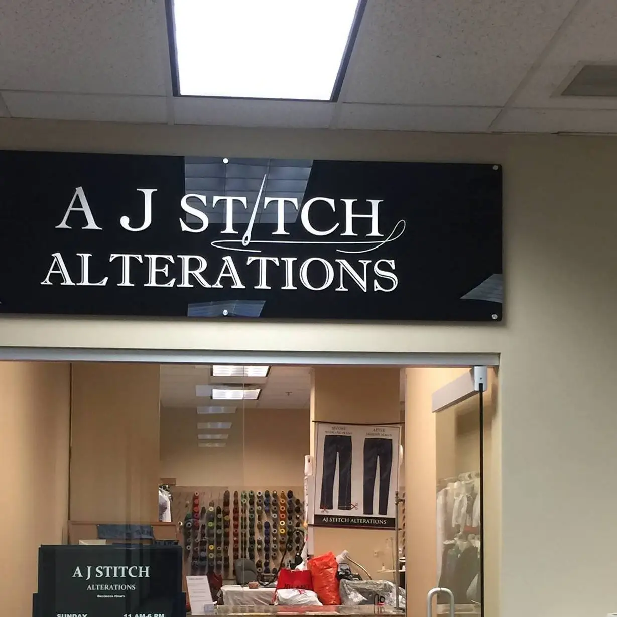AJ Stitch & Alterations, Retail Shop
