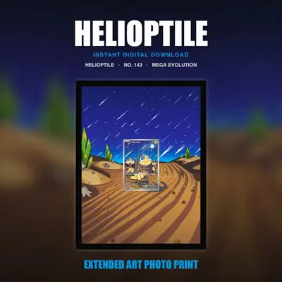 Helioptile #143 — Mega Evolution (Print Art)