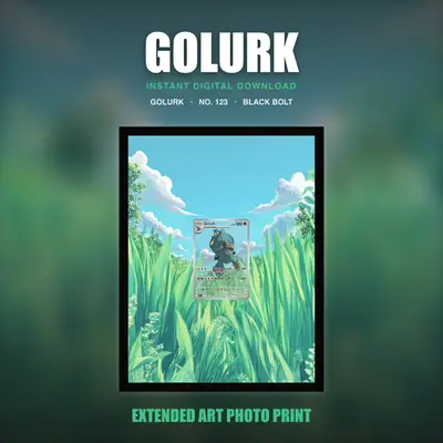 Golurk #123 — Black Bolt (Print Art)
