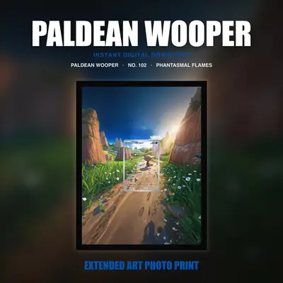 Paldean Wooper #102 — Phantasmal Flames (Print Art)