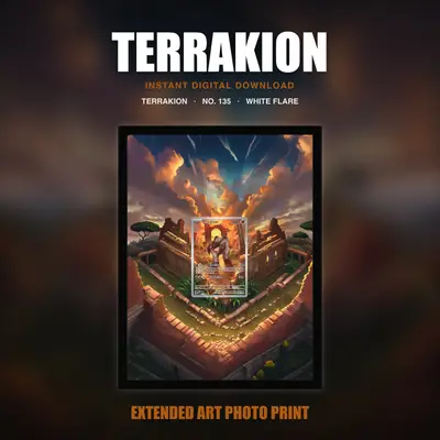 Terrakion #135 — White Flare (Print Art)
