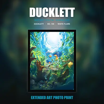Ducklett #109 — White Flare (Print Art)
