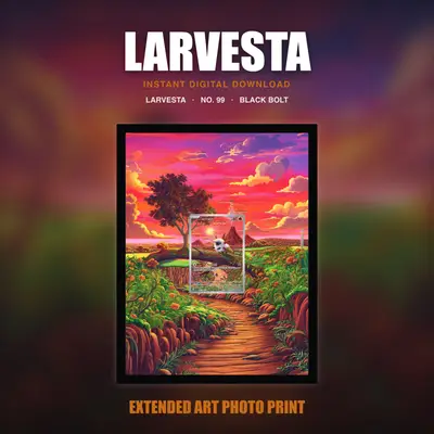 Larvesta #99 — Black Bolt (Print Art)