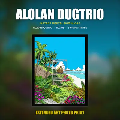 Alolan Dugtrio #208 — Surging Sparks (Print Art)