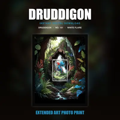 Druddigon #151 — White Flare (Print Art)