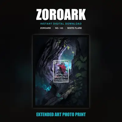 Zoroark #143 — White Flare (Print Art)