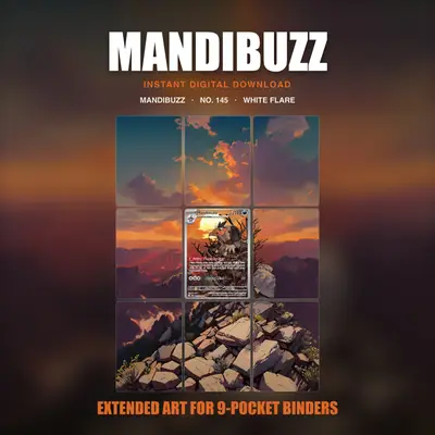 Mandibuzz #145 — White Flare (Binder Insert)