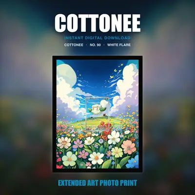 Cottonee #90 — White Flare (Print Art)