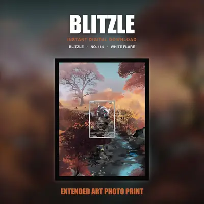 Blitzle #114 — White Flare (Print Art)