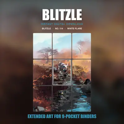 Blitzle #114 — White Flare (Binder Insert)