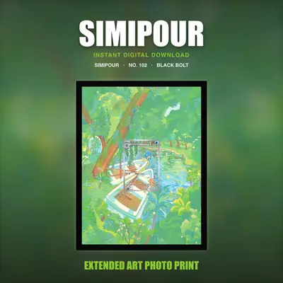 Simipour #102 — Black Bolt (Print Art)