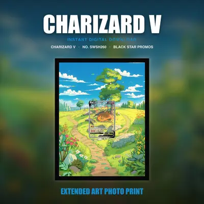 Charizard V #swsh260 — Black Star Promos (Print Art)
