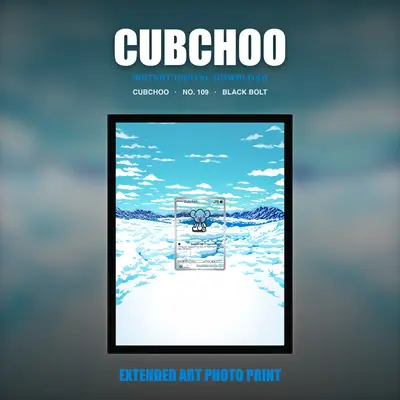 Cubchoo #109 — Black Bolt (Print Art)