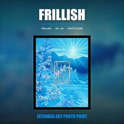 Frillish #126 — White Flare (Print Art)